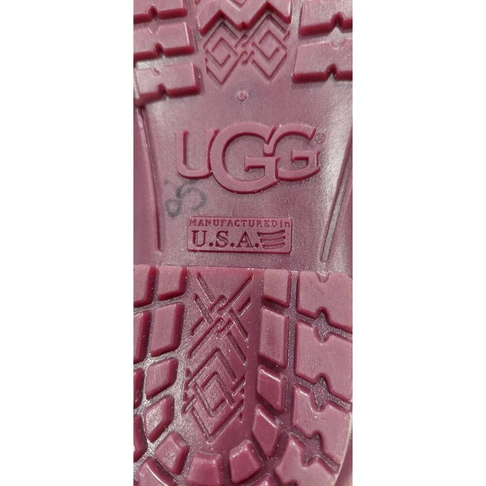 UGG Kids Raana Purple Striped Rain Boots Size 3